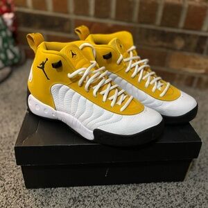 Jordan Men's Jumpman Pro Yellow and White Sneakers